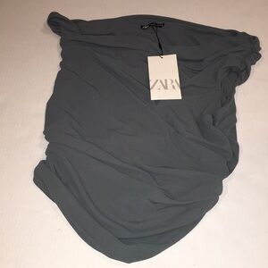 NWT Zara Off The Shoulder Top | Rouched Sides | Size L